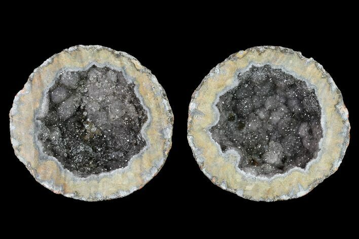 Las Choyas Coconut Geode with Smoky Quartz & Calcite - Mexico #145857